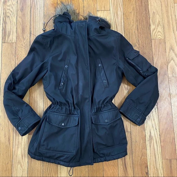 SAM S13 Black Faux Fur Lined Anorak Jacket XL - Picture 1 of 13